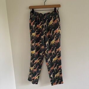 J. Crew Collection Giraffe Print Silk Pull On Pants 2